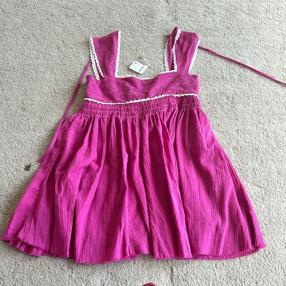 Pink Free People Mini Dress - Picture 1 of 3